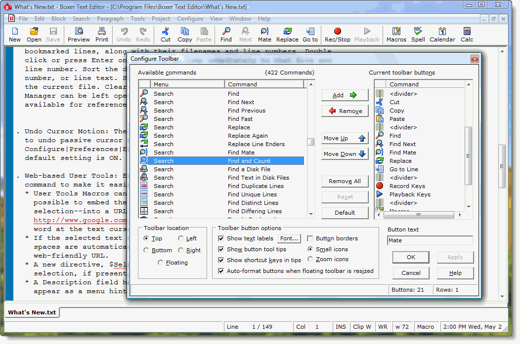 Boxer Text Editor