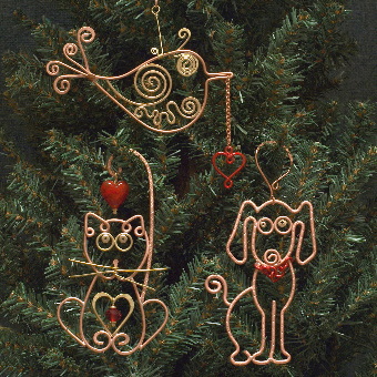 Copper ornaments by Maryann Hamel