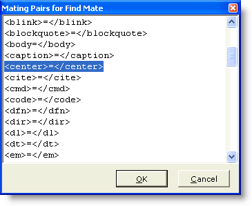 PreferencesEditingMatingPairs