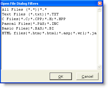 PreferencesFileIODialogFilters