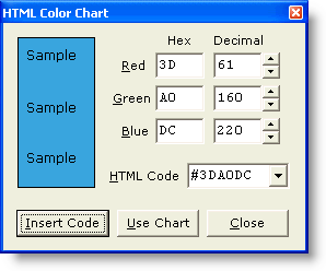 ToolsHTMLColorChart