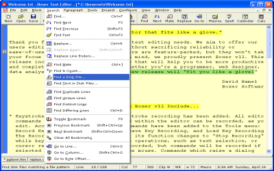 Boxer Text Editor Screenshot